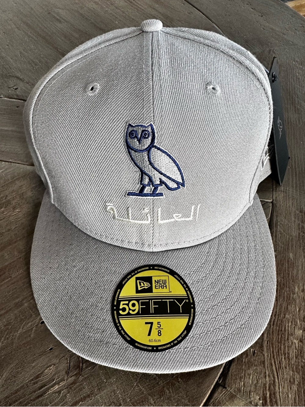 OVO x New Era Grey Owl Embroidered Snapback Hat